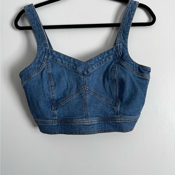 Madewell Tops - Madewell Denim Blue Crop Top